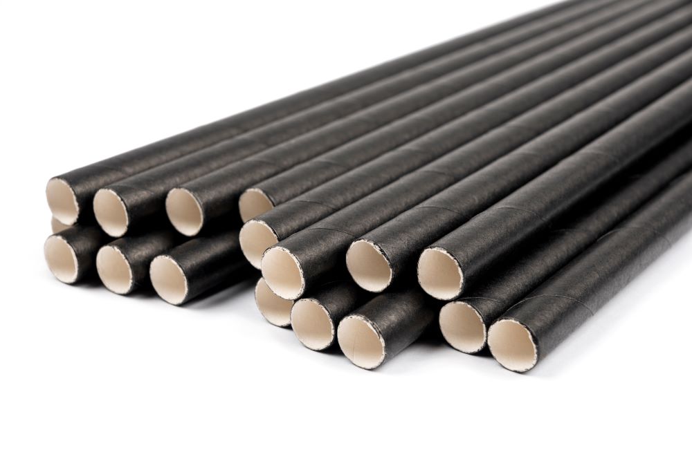 Schwarze Papier-Cocktailstrohhalme, 250er-Pack