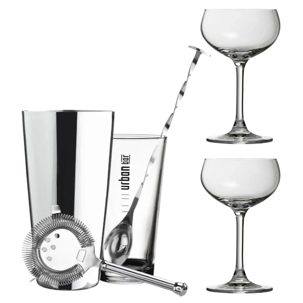 Kit de cóctel y juego de copas coupe