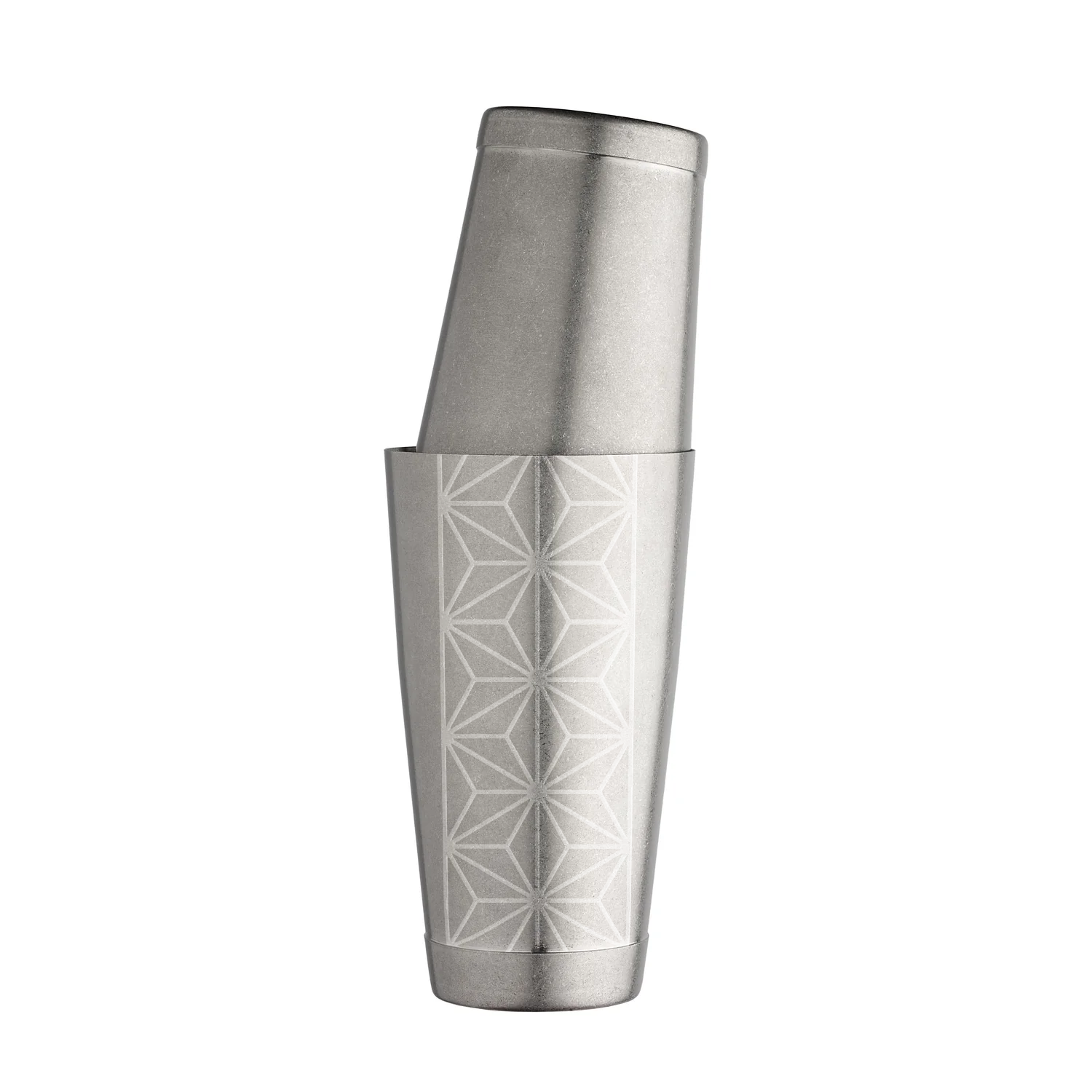 Geometric Tin-on-Tin Cocktail Shaker