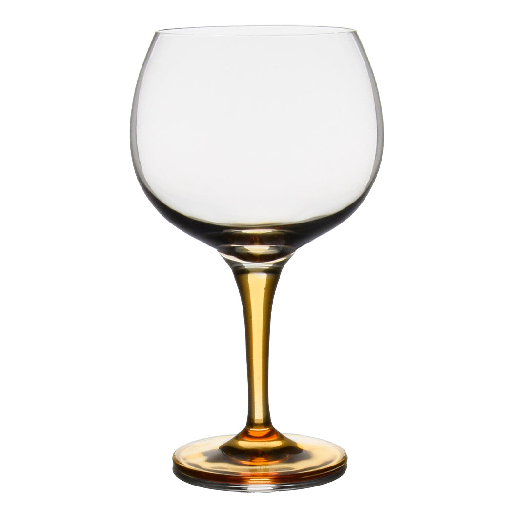 Gin-Ballonglas mit bernsteinfarbenem Stiel 60cl