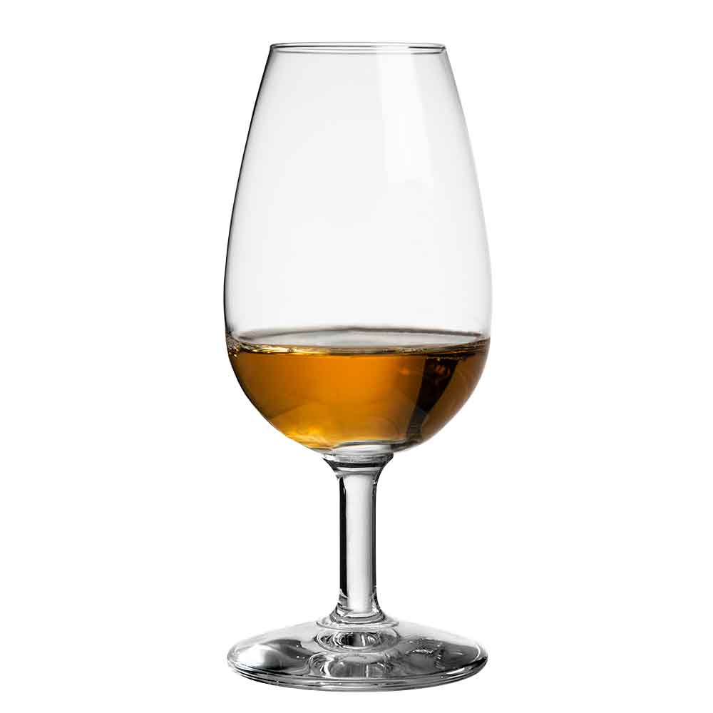Bicchiere degustazione whisky da distilleria e coperchio in vetro d'orologio 14cl