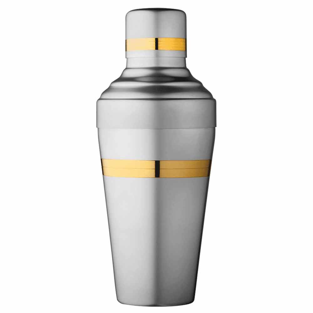 Baron Yukiwa Shaker en acier doré et acier mat 50cl