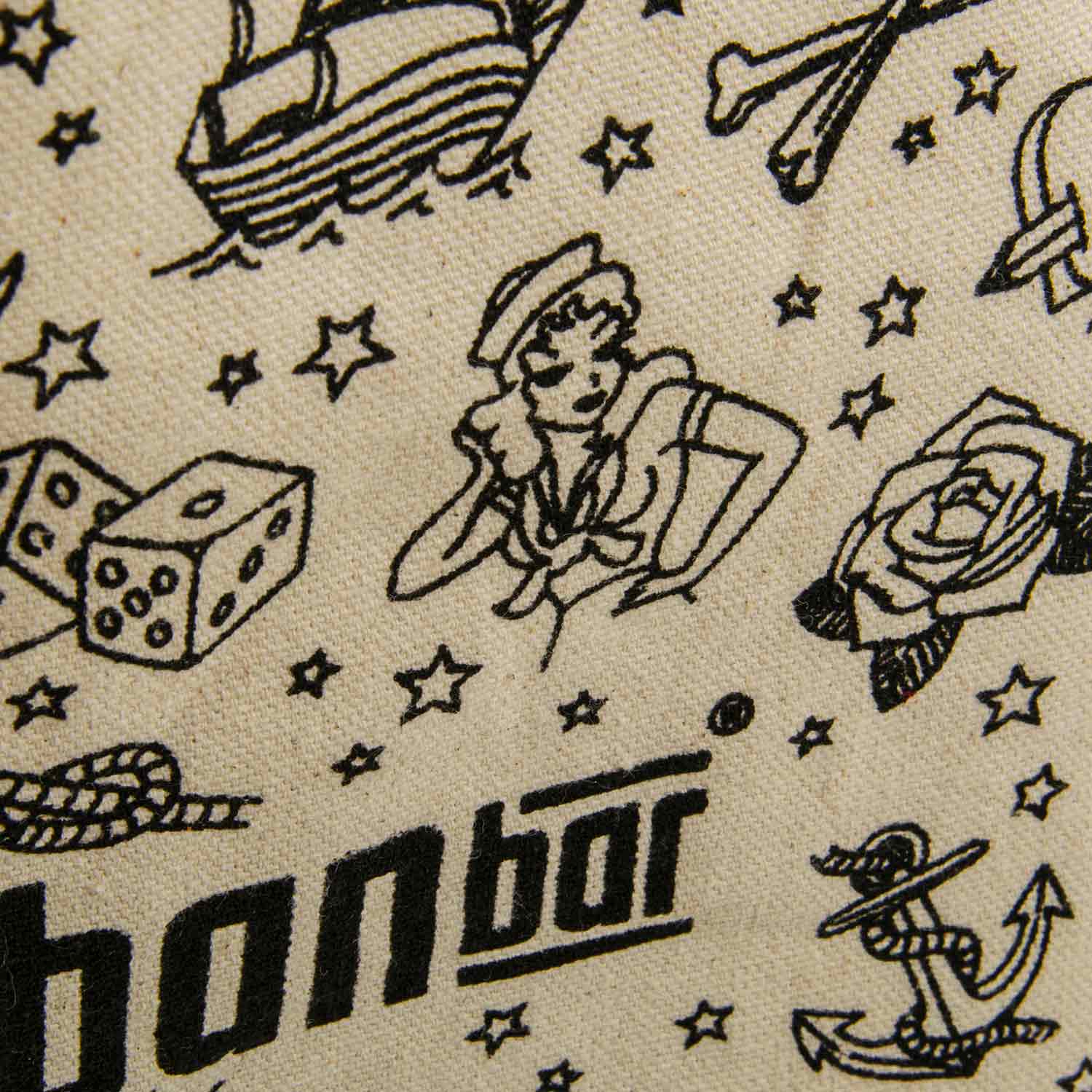 Tattoo Baumwolltasche 39cm x 42cm