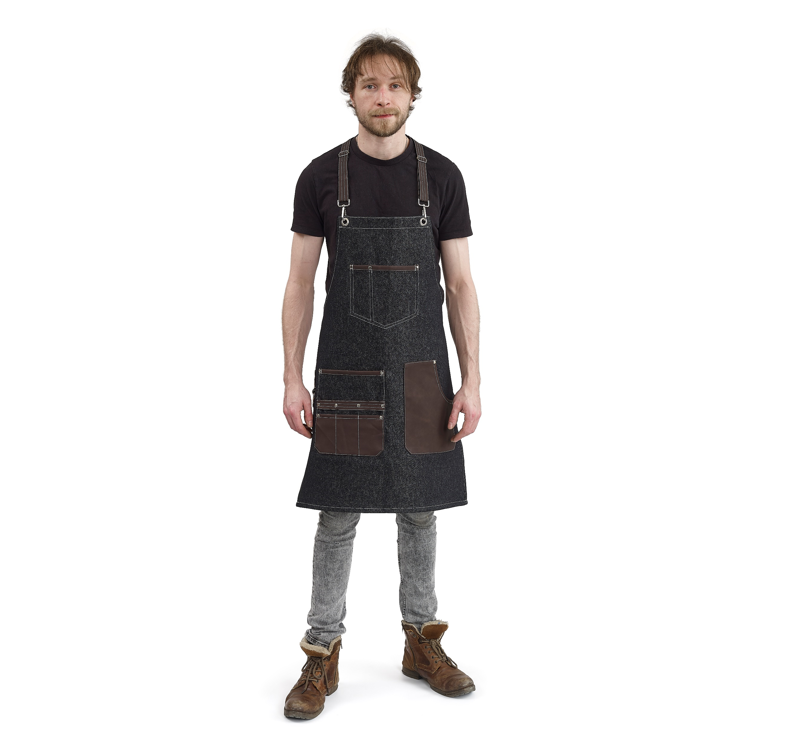 Tablier 100 % en denim avec détails en cuir III