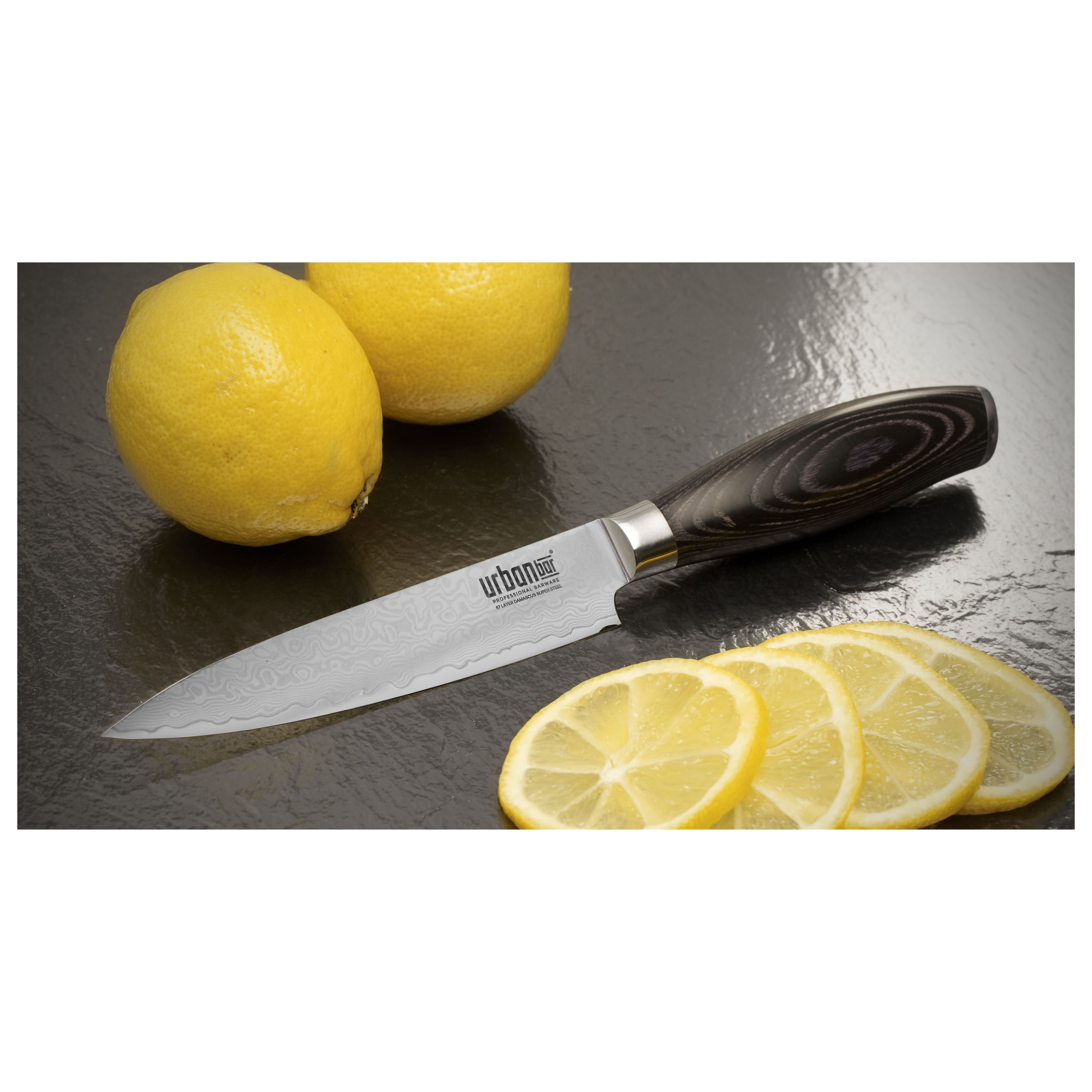 Couteau de bar en acier de Damas 14,5 cm
