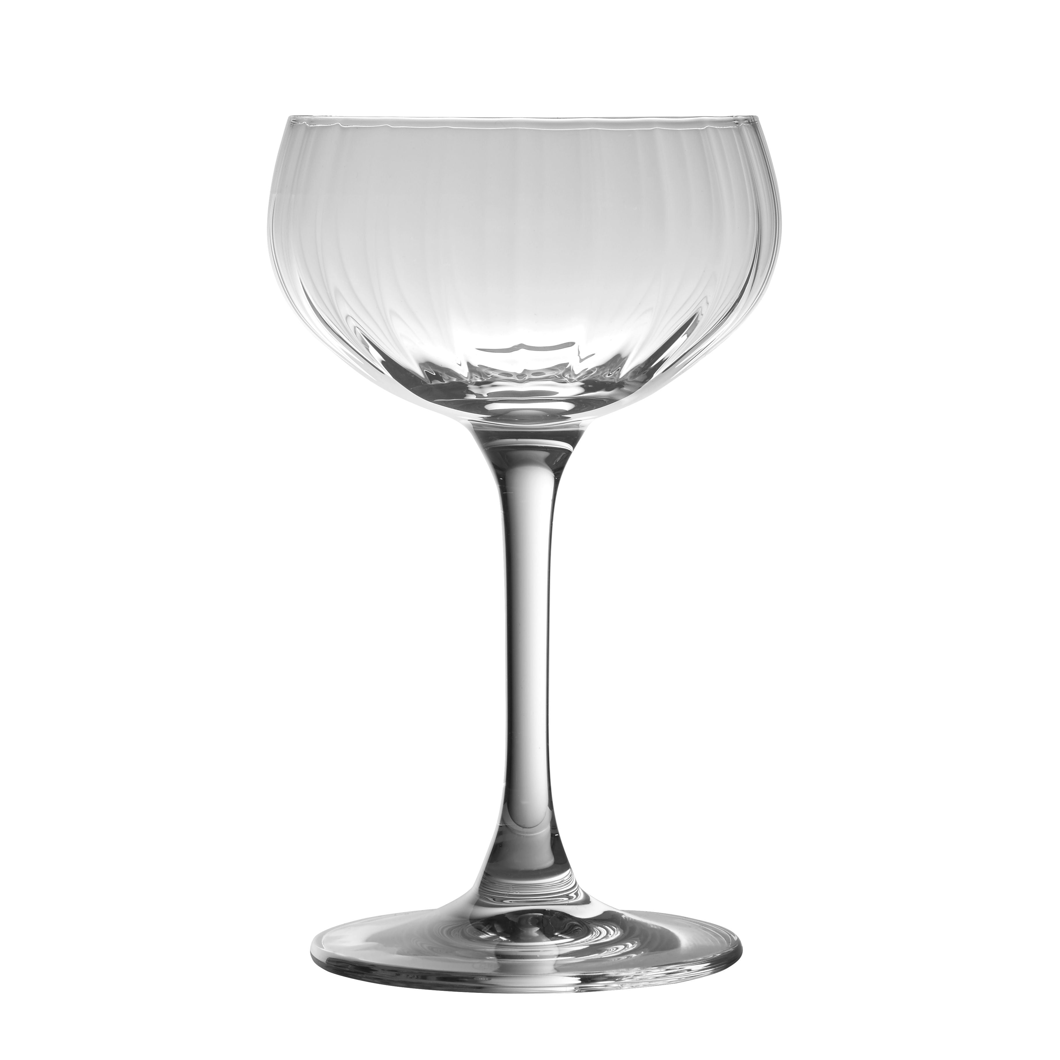 Coupe à champagne rétro à motif optique 21 cl - boîte de 4
