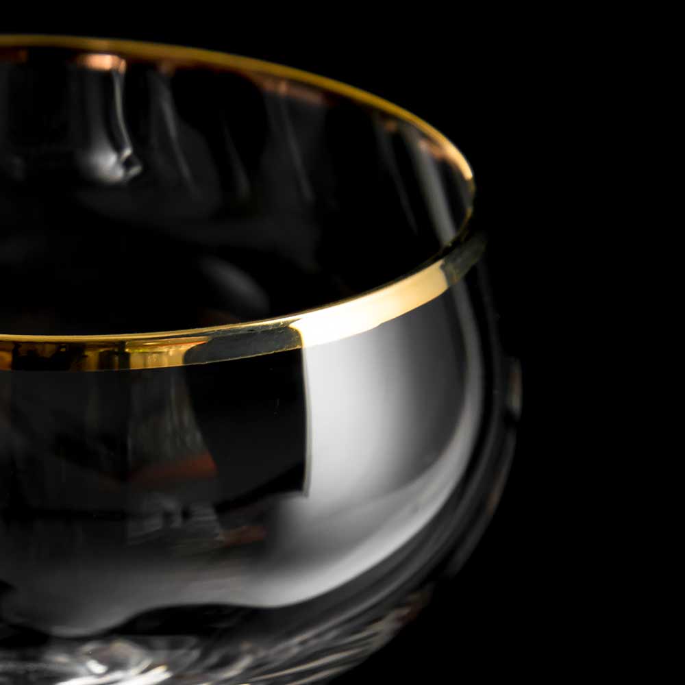 Coupe à champagne à bord doré 21cl - lot de 4