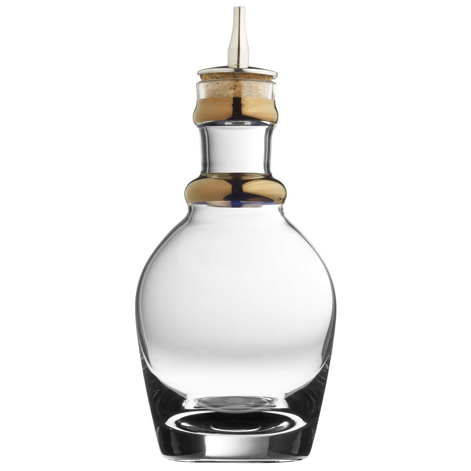 Georgian Copper, Glass & Stainless Steel Dash Bottle 22cl