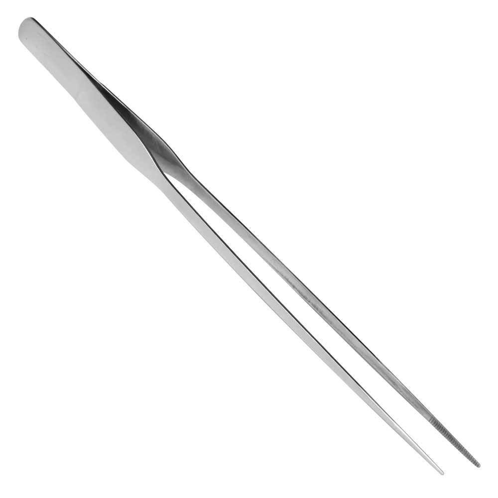 Pinzas de precisión largas de acero inoxidable Garnish de 27 cm