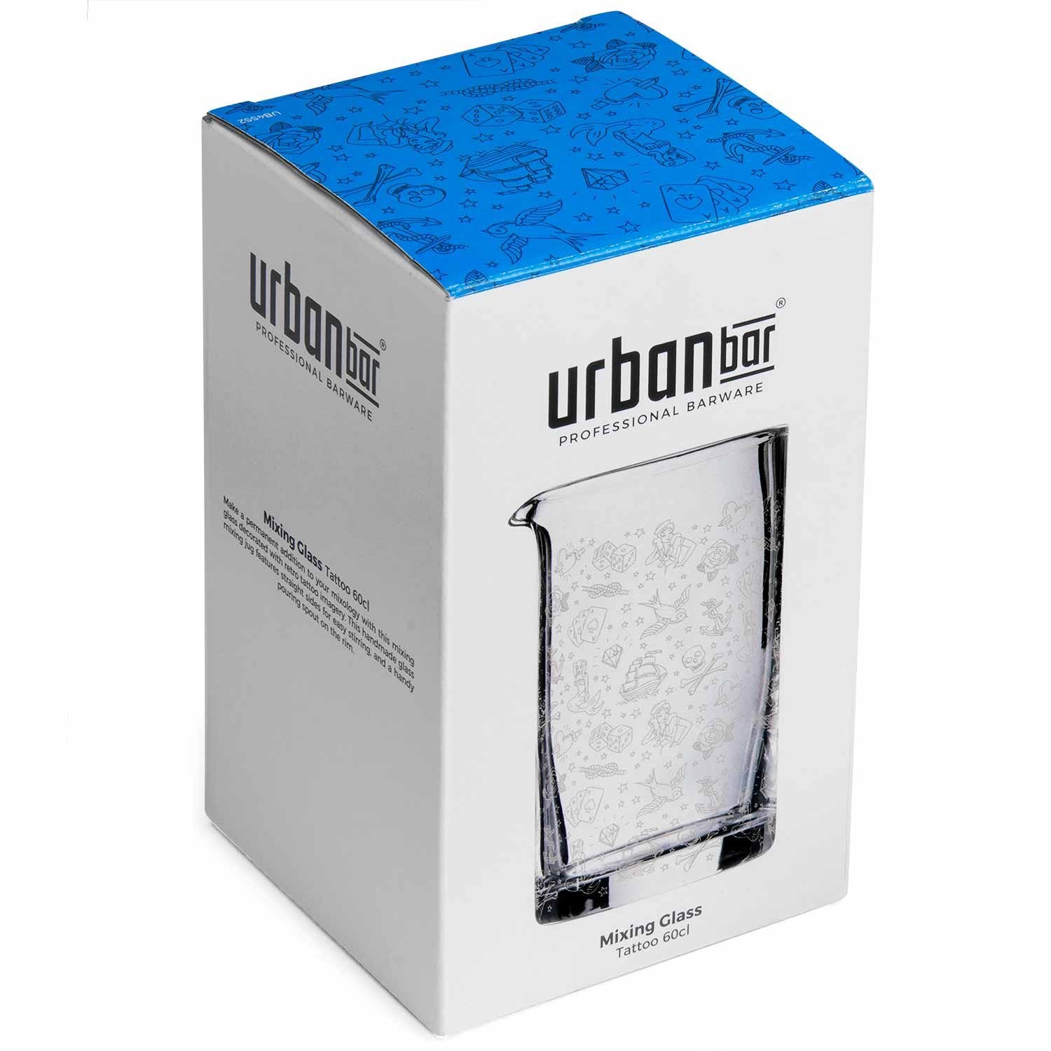 Tattoo Glass Cocktail Mixing Jug 60cl