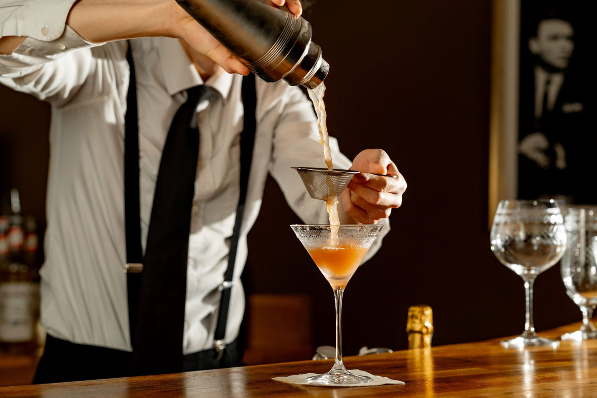 Biloxi Edelstahl-Cocktailsieb mit kurzem Griff, feinmaschig, 15 cm
