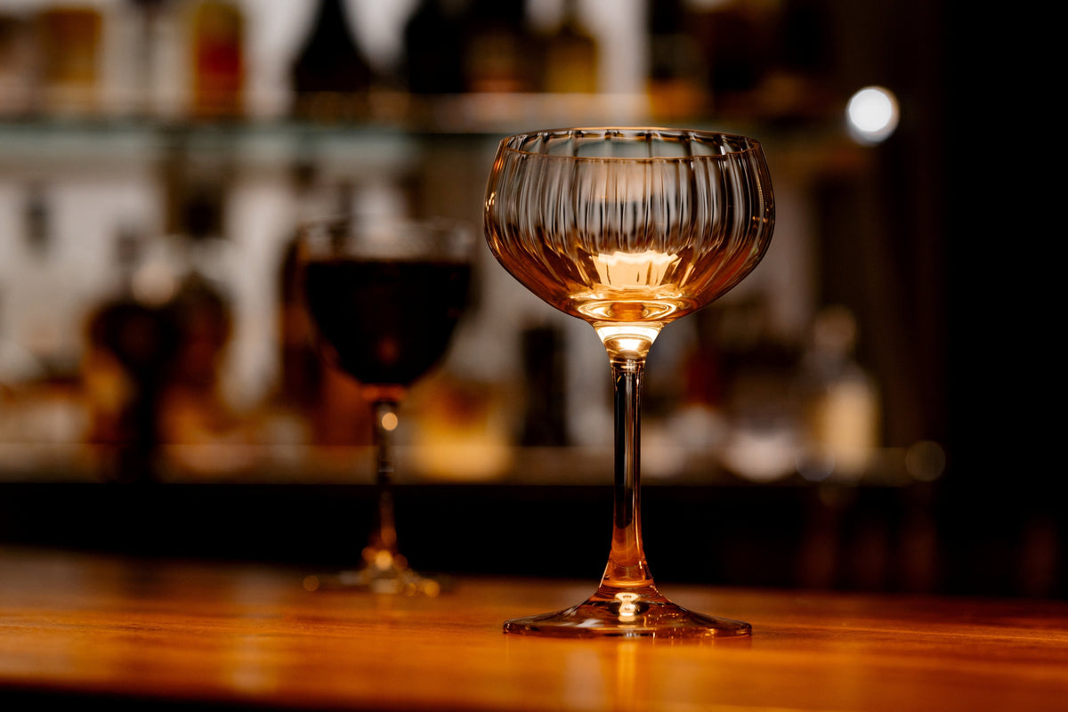 Coupe à champagne rétro à motif optique 21 cl - boîte de 4