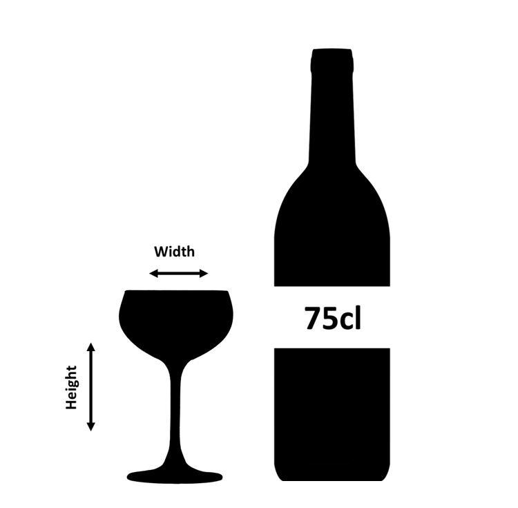 Gold Rim Champagne Glass Coupe 21cl- Box4