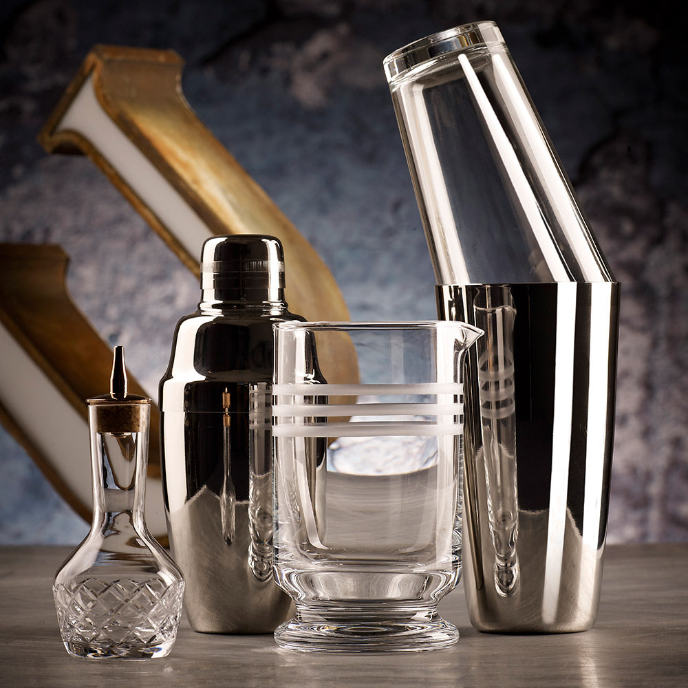 Calabrese 3 Cuts Cocktail-Mischglas mit Fuß, 60 cl