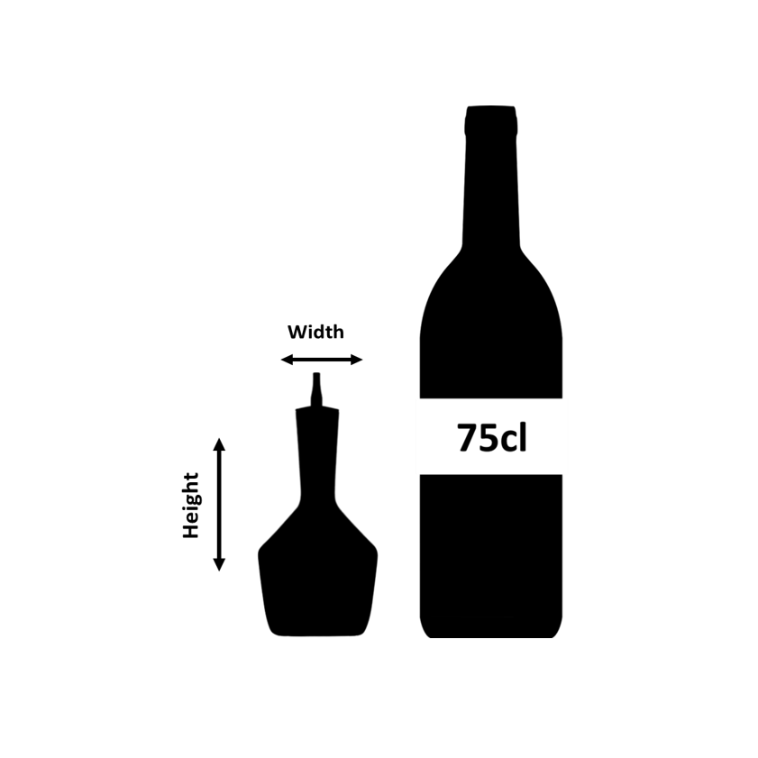Botella de bitters corte diamante 20cl