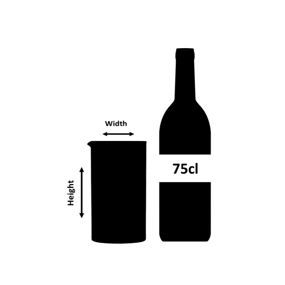 Calabrese 3 Cuts Cocktail-Mischglas mit Fuß, 60 cl